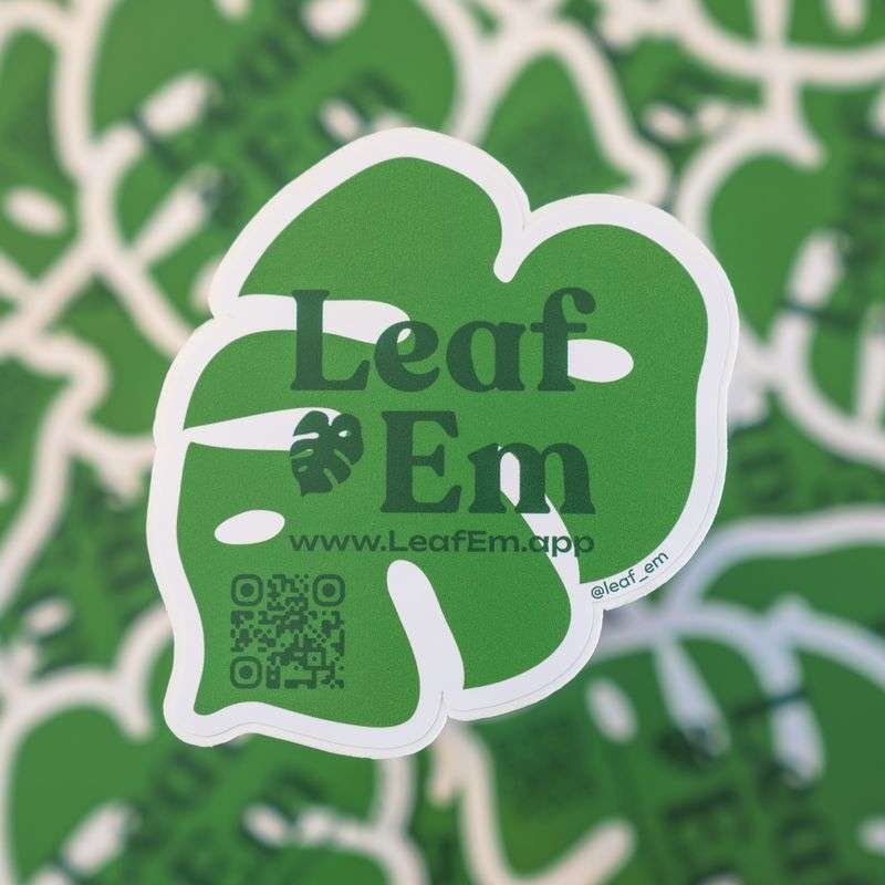 Leaf Em app die-cut sticker